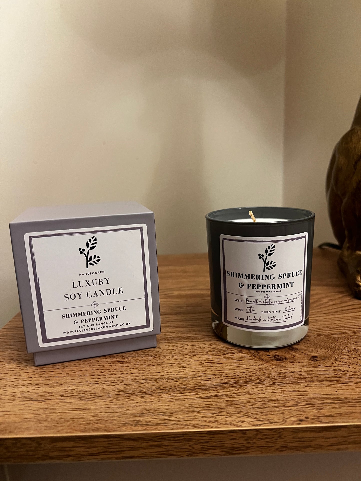 Shimmering Spruce & Peppermint – Hand Poured Soy Candle