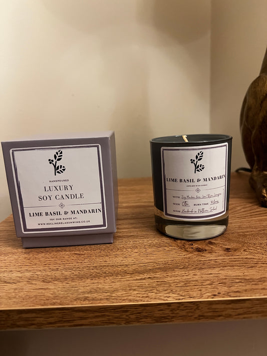 Lime, Basil & Mandarin – Hand Poured Soy Candle